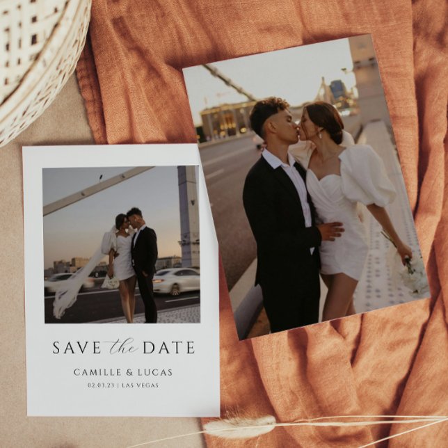 Moderne minimale Save the Date Einladung (Von Creator hochgeladen)