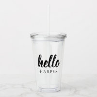 Moderne minimale Schwarz und Weiß Hallo und Sie ne