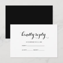 Moderne minimale Schwarz-weiße Hochzeitkarte