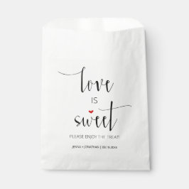 Moderne Minimale Script-Liebe ist Sweet Wedding Geschenktütchen