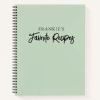Moderne minimale Script Mint Green Cooking Rezept