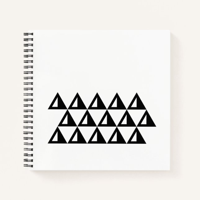 Moderne minimale skandinavische geometrische Desig Notizbuch (Vorderseite)