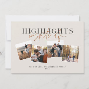 Moderne, minimale Skript-Typografie Highlights Feiertagskarte