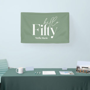 Moderne minimale Typografie, einfach 50. Geburtsta Banner