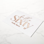 Moderne minimale Typografie, einfach 60. Geburtsta Folieneinladung<br><div class="desc">Moderne minimale Typografie einfache Goldfolie 60. Geburtstagseinladung. Teil einer zeitgenössischen Sammlung.</div>