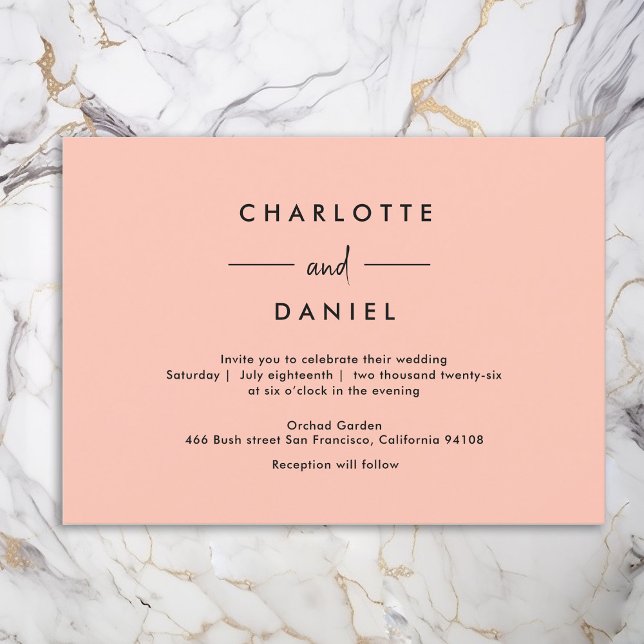 Moderne, minimale Typografie-Einladung Einladung (Von Creator hochgeladen)