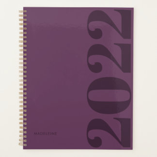 Moderne Minimale Typografie Lila 2022 Jahr Planer