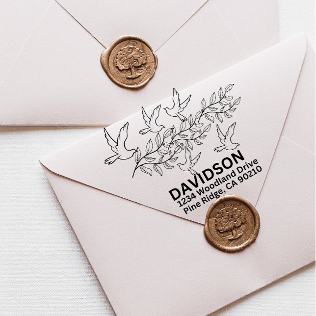 Moderne Minimale Typografie Name Rücksendeadresse  Permastempel (Von Creator hochgeladen)