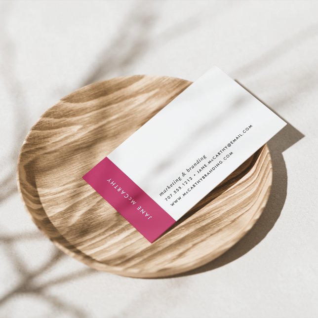 Moderne minimale Visitenkarten | Magenta Visitenkarte (Von Creator hochgeladen)