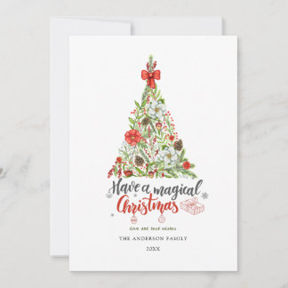Moderne minimale Wasserfarbe Frohe Weihnachten Bau