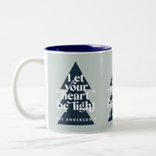 Moderne, minimale Weihnachtszeit Zweifarbige Tasse
