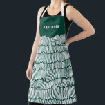 Moderne, minimalgrau-grüne, elegante Schürze<br><div class="desc">Modernes minimales grafisch grünes Design Weihnachten,  Geburtstag,  Jubiläumsgeschenk.</div>