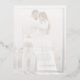 Moderne Minimalisrt Wedding Vielen Dank Folie Einladungspostkarte