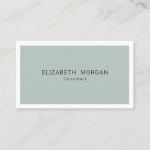 Moderne minimaliste Carte de visite gris vert