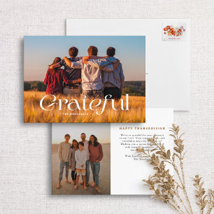 Moderne minimaliste Carte photo Thanksgiving