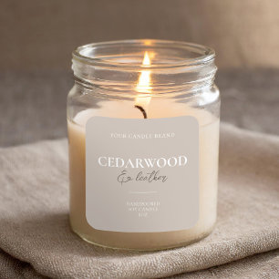 Moderne minimaliste élégant Étiquette de bougie