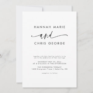 Moderne minimaliste Faire-part de mariage simple