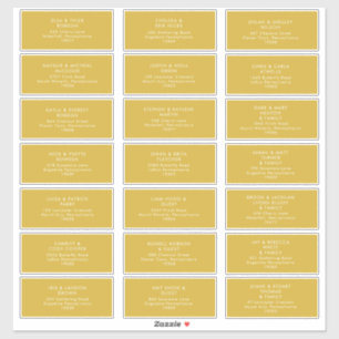 Moderne minimaliste Gold Étiquettes de adresse inv
