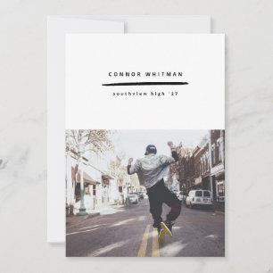 Moderne minimaliste ligne Grad Faire-part