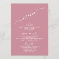 Moderne minimaliste Pastel Mariage Table Carte Men