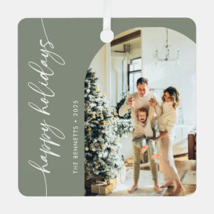 Moderne minimaliste Sage Vert Famille Ornement pho
