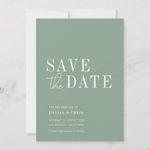 moderne minimaliste saute vert sauve la carte date