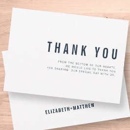 Moderne + minimaliste Typographie Mariage Merci