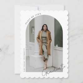 Moderne Minimalistisch Arch Foto Graduation Party Einladung