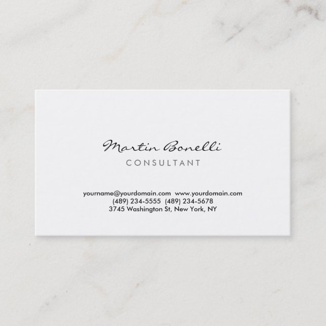 Moderne Minimalistisch-Chic-Business-Karte Visitenkarte (Vorderseite)