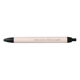 Moderne Minimalistisch-Chic Monogram Pastel Blush Kugelschreiber