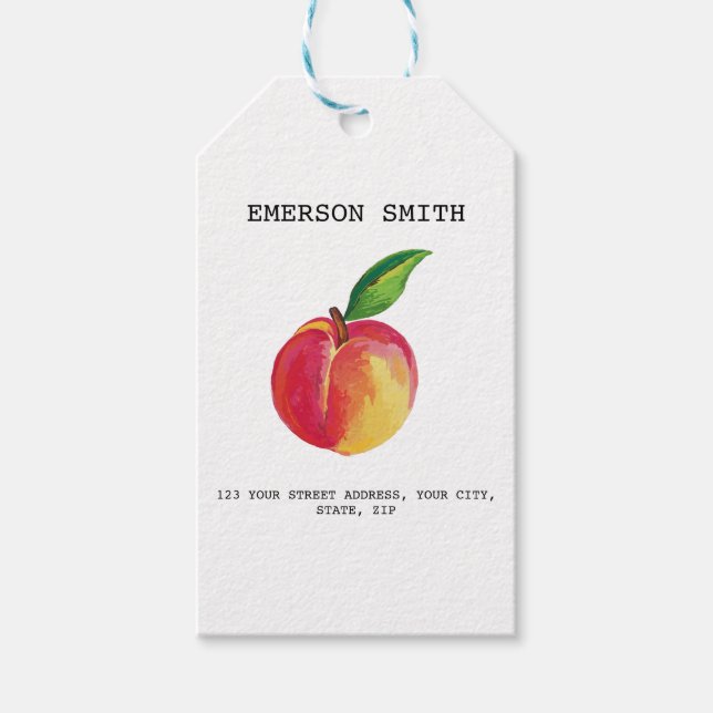 Moderne, minimalistisch-elegante Rücksendeadresse Geschenkanhänger (Vorderseite)