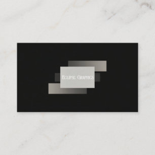 Moderne Minimalistisch Geometrie Grau und Schwarz Visitenkarte