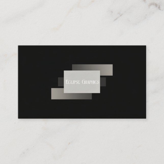 Moderne Minimalistisch Geometrie Grau und Schwarz Visitenkarte (Vorderseite)