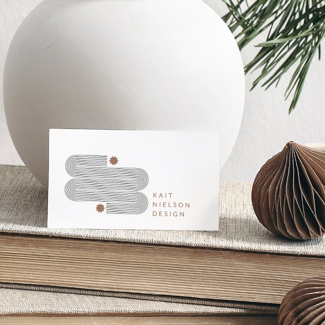 Moderne Minimalistisch geometrische Linien Einziga Visitenkarte (Von Creator hochgeladen)