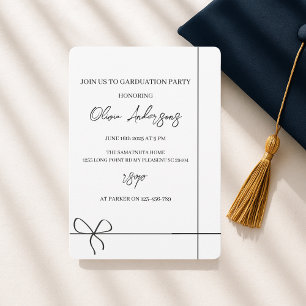 Moderne Minimalistisch Graduierungspartei Einladung