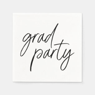 Moderne Minimalistisch Graduierungspartei Napkins Serviette