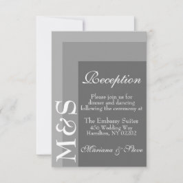 Moderne Minimalistisch-graue Hochzeitskarte Dankeskarte