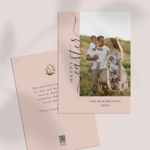 Moderne Minimalistisch Happy Ostergrußkarte Feiertagskarte