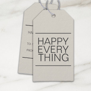 Moderne Minimalistisch neutrale Geschenkanhänger