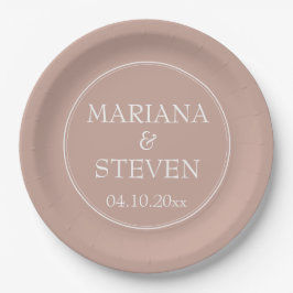 Moderne Minimalistisch rosa Papierplatte Pappteller