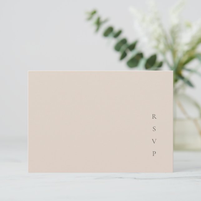 Moderne Minimalistisch-Rosa-QR-Code-RSVP-Karte RSVP Karte (Stehend Vorderseite)