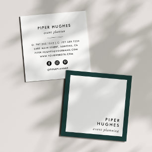 Moderne Minimalistisch Square Business Cards Jäg Quadratische Visitenkarte