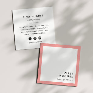 Moderne Minimalistisch Square Business Cards   Kor Quadratische Visitenkarte