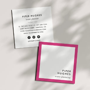 Moderne Minimalistisch Square Business Cards   Mag Quadratische Visitenkarte