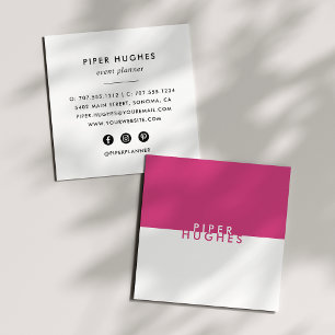 Moderne Minimalistisch Square Business Cards   Mag Quadratische Visitenkarte