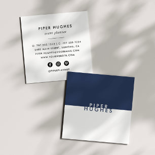 Moderne Minimalistisch Square Business Cards Mar Quadratische Visitenkarte