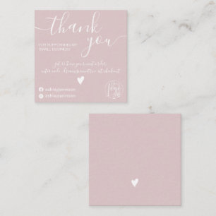 Moderne minimalistisch staubige rosa Ordnung Viele Quadratische Visitenkarte
