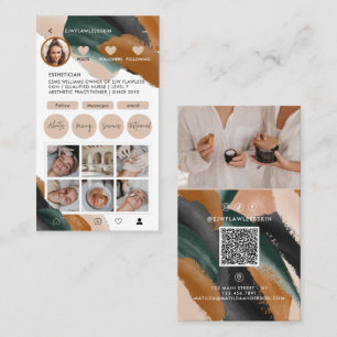 Moderne, minimalistisch-stilvolle QR CODE-Business Visitenkarte