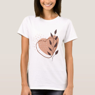 Moderne, Minimalistische Abstrakte Herzline Zeichn T-Shirt