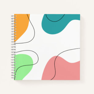 Moderne minimalistische abstrakte Kunst mit leucht Notizbuch
